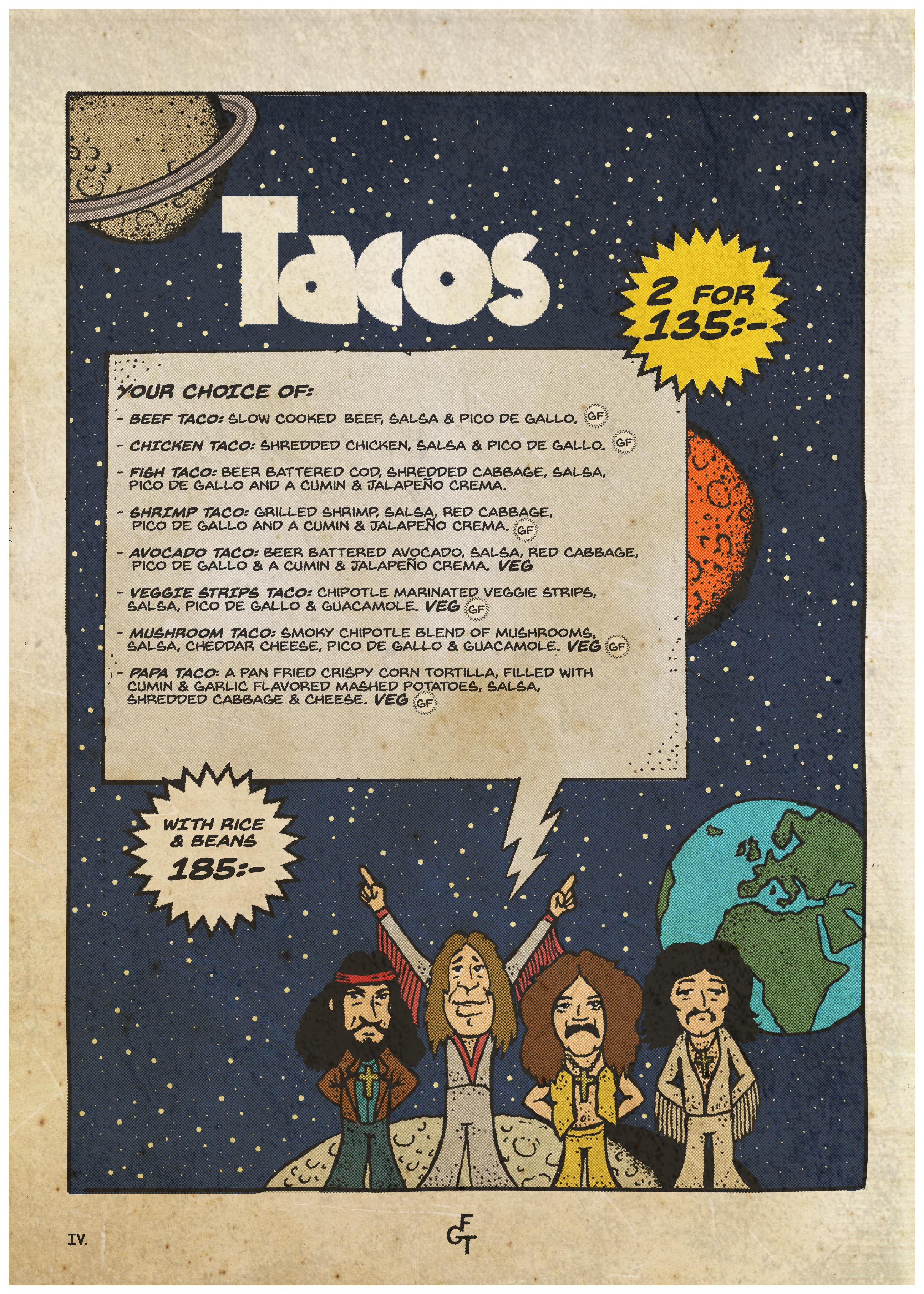 Geronimos Menu Tacos